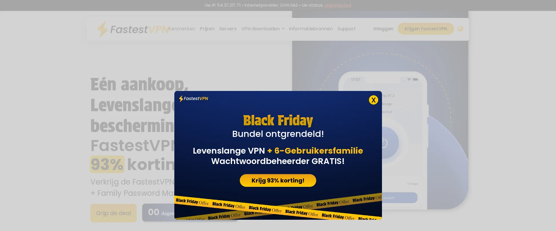 FastestVPN website screenshot