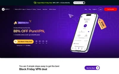 PureVPN website screenshot