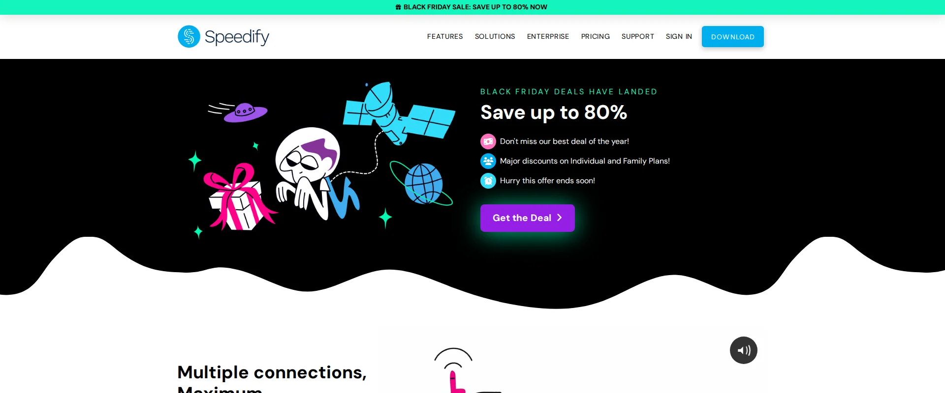 Speedify website screenshot