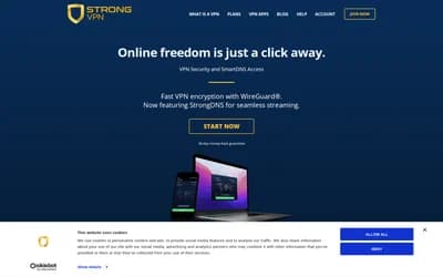 StrongVPN website screenshot