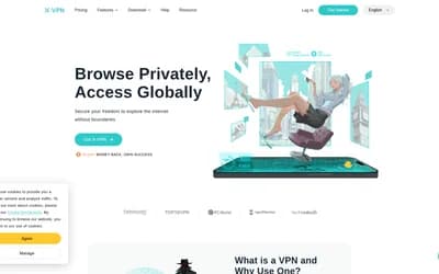 X-VPN website screenshot