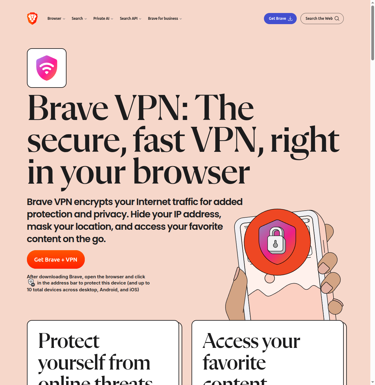 Brave VPN Pricing Page